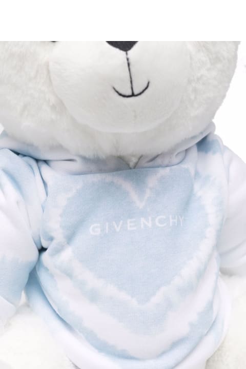 Givenchy for Baby Boys Givenchy Light Blue And White Givenchy Teddy Bear Plush