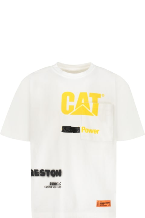 メンズ新着アイテム HERON PRESTON Heron Preston X Cat Printed Cotton T-shirt