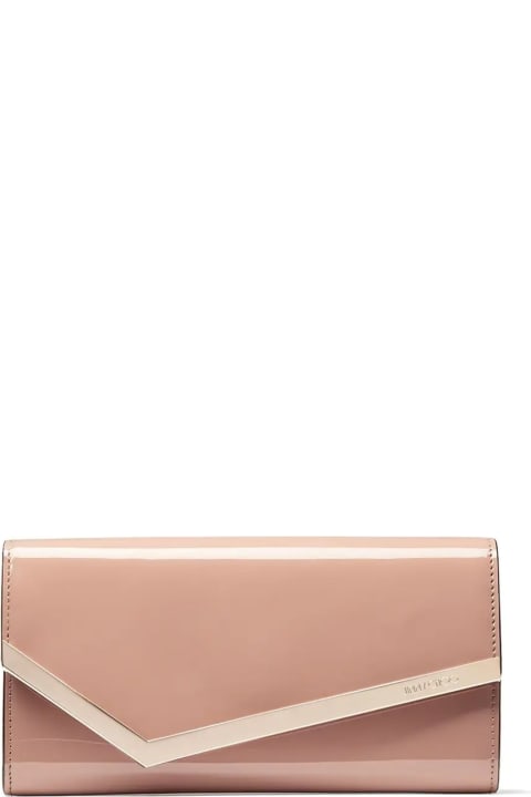 Jimmy Choo Clutches for Women Jimmy Choo Emmie Clutch Bag In Ballet Pink Patent Leather