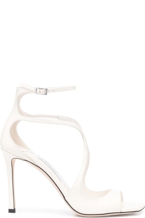 Shoes for Women Jimmy Choo Azia Sandals In Milk White Patent Leather