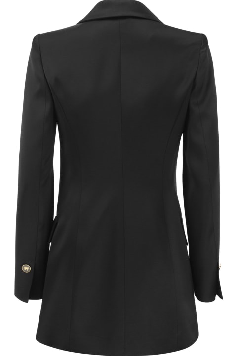 Coats & Jackets for Women Elisabetta Franchi Satin Jacket With Logoed Buttons