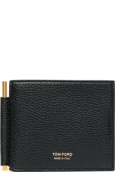 Tom Ford Wallets for Women Tom Ford Soft Grain Leather T Line Money Clip Wallet