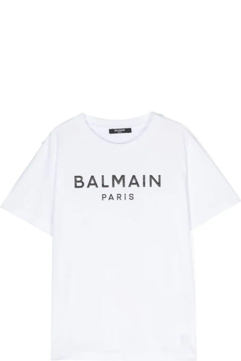 Topwear for Girls Balmain Balmain T-shirts And Polos White