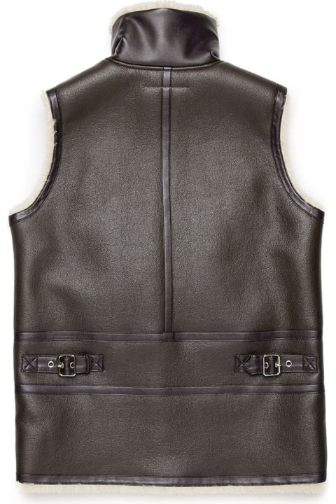 MM6 Maison Margiela Coats & Jackets for Girls MM6 Maison Margiela Gilet Con Bordo In Shearling