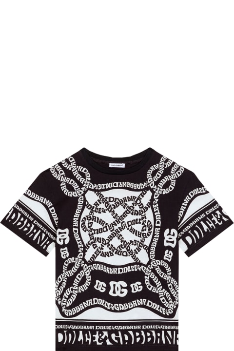 Dolce & Gabbana for Kids Dolce & Gabbana Marine Print Jersey T-shirt