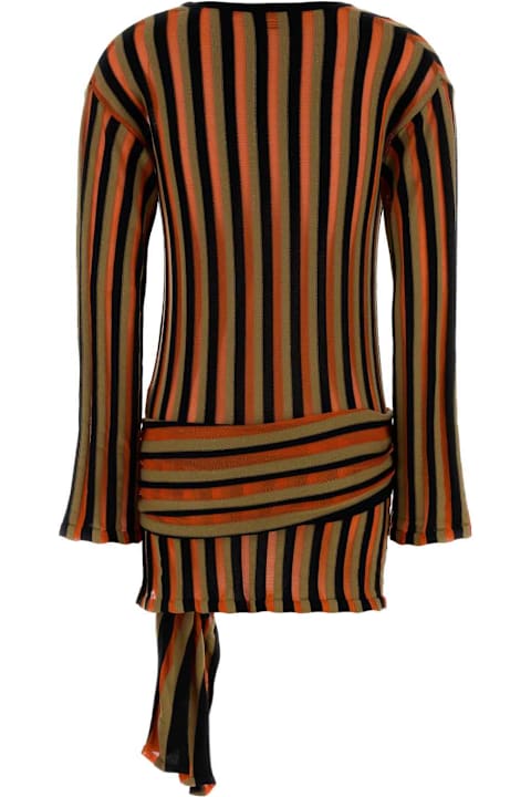 Blumarine لـ Kids Blumarine Embroidered Knit Mini Dress