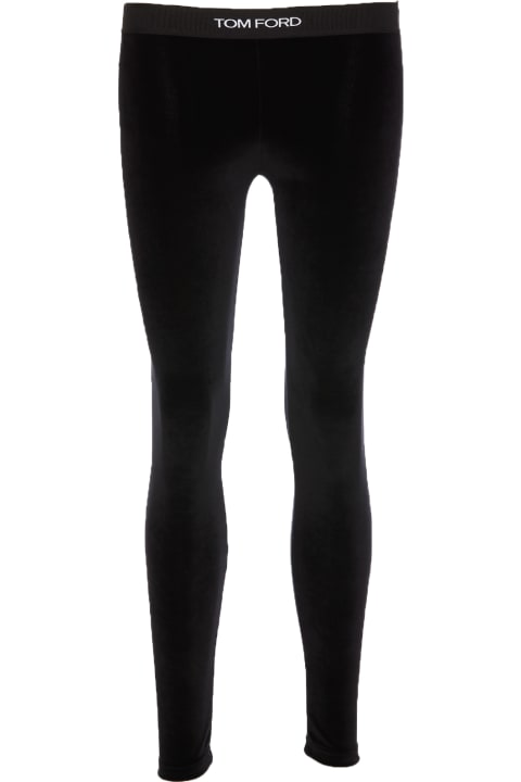 Pants & Shorts for Women Tom Ford Velvet Logo Leggings