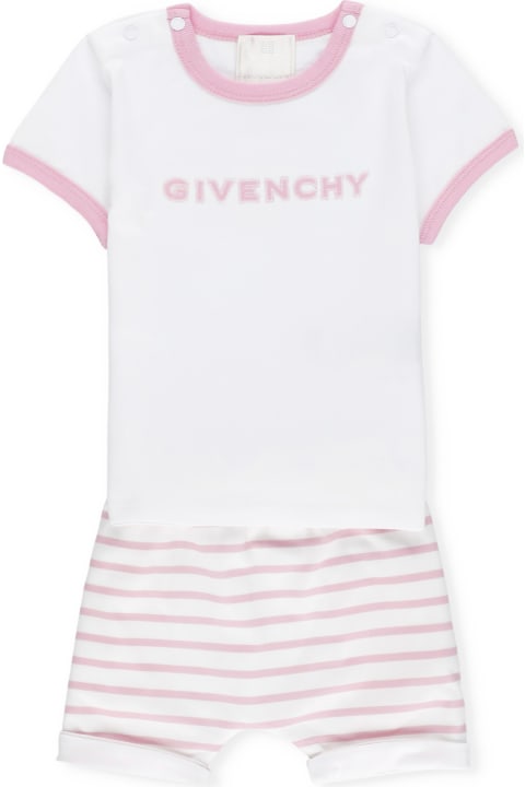 ベビーガールズ Givenchyのボディスーツ＆セットアップ Givenchy Cotton Two-piece Set