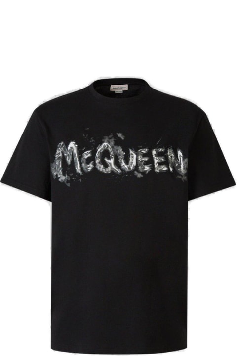 Sale for Men Alexander McQueen Logo Printed Crewneck T-shirt