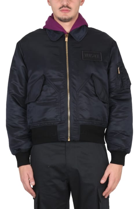 Coats & Jackets Sale for Men Versace Bomber Jacket With Applied Logo