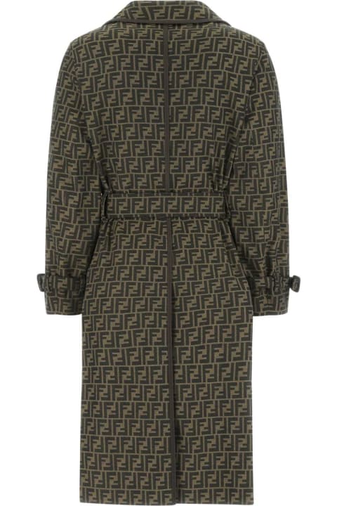 Fendi Coats & Jackets for Men Fendi Embroidered Trench Coat