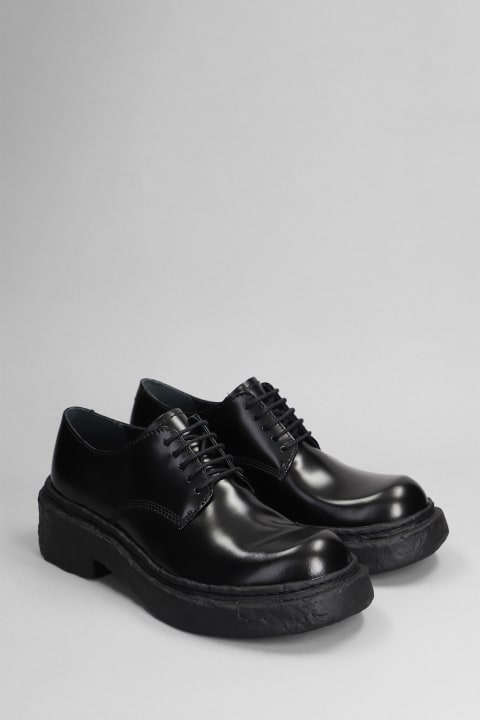 Camper Shoes for Men Camper Vamonos Lace Up Shoes In Black Leather