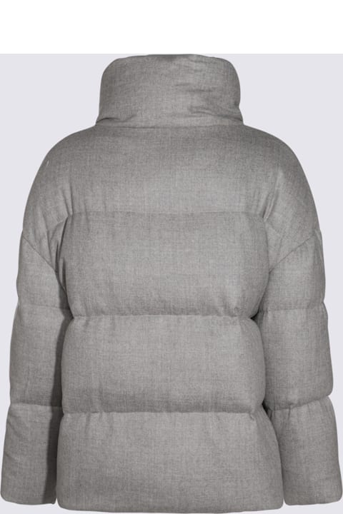 Antonelli معاطف وجواكت لـ السيدات Antonelli Grey Wool Down Jacket