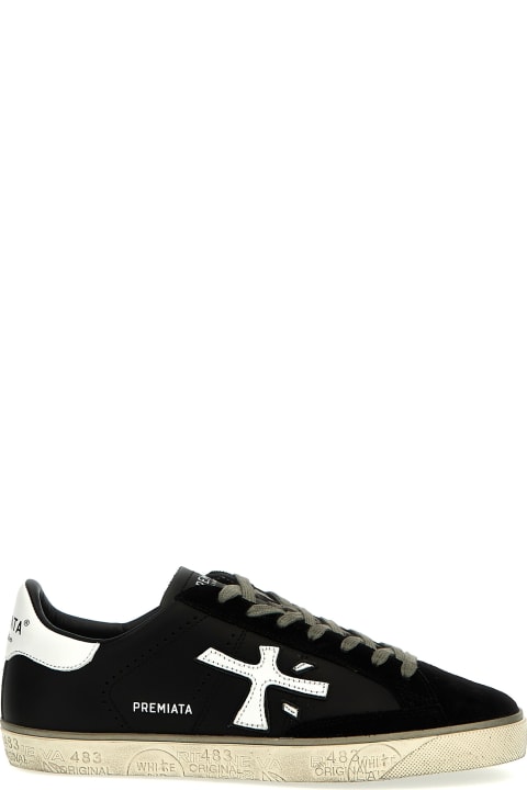 Homeware Premiata Steven Leather And Suede Sneakers