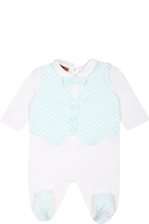 Bodysuits & Sets for Baby Girls Missoni White Serfor Baby Boy With Chevron Pattern