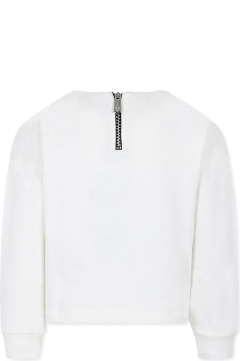 ملابس علوية لـ بنات Richmond White Sweatshirt For Girl