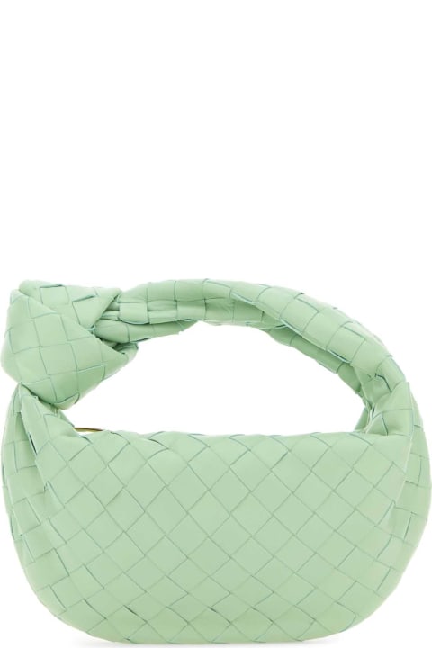 Bottega Veneta Totes for Women Bottega Veneta Mint Green Nappa Leather Mini Jodie Handbag