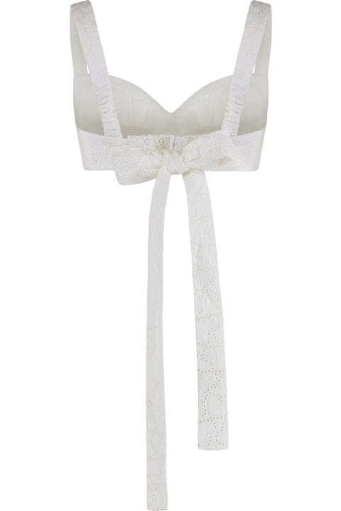 Zimmermann for Kids Zimmermann Crush Embroidered Linen Top