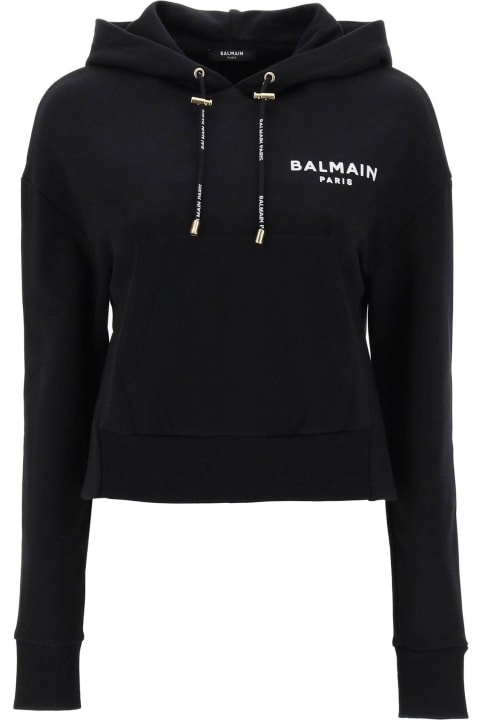 Fleeces & Tracksuits for Women Balmain Logo Cotton Hoodie