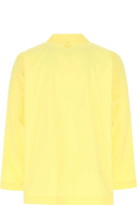 Homme Plissé Issey Miyake Shirts for Men Homme Plissé Issey Miyake Yellow Polyester Shirt