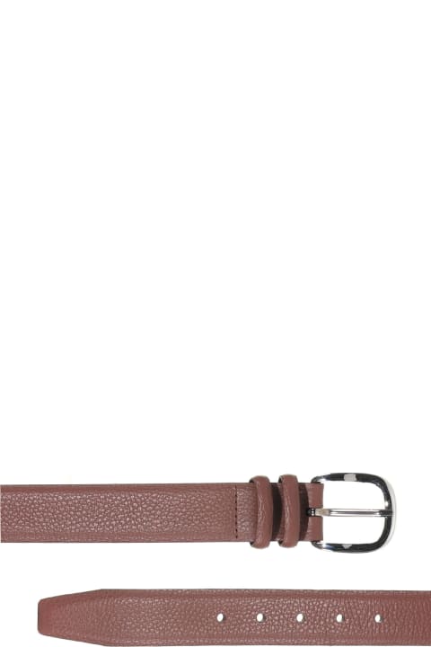 Belts for Men Orciani Dollar Leather Belt