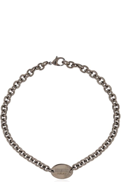 Dsquared2 Necklaces for Men Dsquared2 Logo-plaque Chunky Chain-linked Necklace