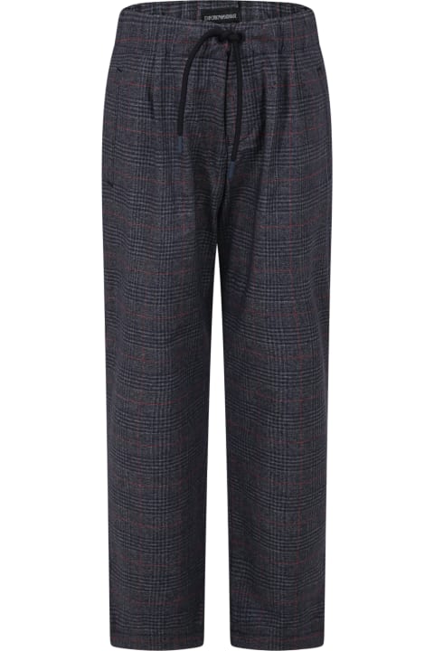 Emporio Armani for Kids Emporio Armani Grey Trousers For Boy With Eaglet