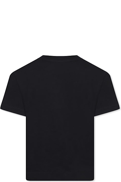 Homeware MSGM Black T-shirt For Girl With Logo