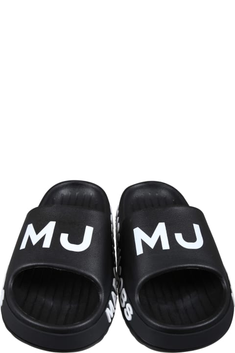 Shoes for Boys Little Marc Jacobs Black Slippers For Kids With Logo