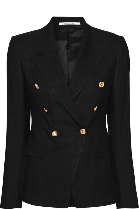 Tagliatore Coats & Jackets for Women Tagliatore Black Double-breasted Blazer