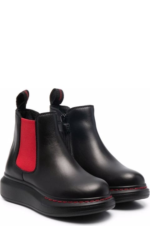 Sale for Kids Alexander McQueen Black Leather Ankle Boots