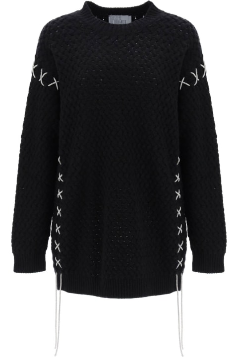 Giuseppe di Morabito Sweaters for Women Giuseppe di Morabito Knitted Mini Dress With Rhinestone-studded Tubular