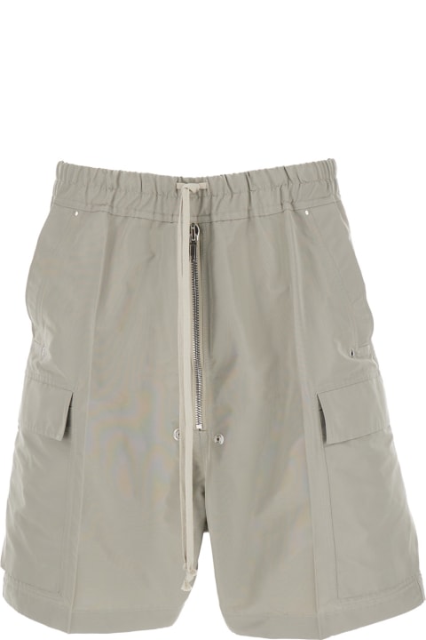 Pants for Men Rick Owens Beige Cargo Bermuda Shorts In Technical Fabric Man