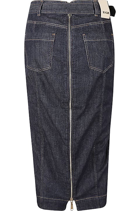 Blugirl Clothing for Women Blugirl Belted Waist Rear Zip Skirt