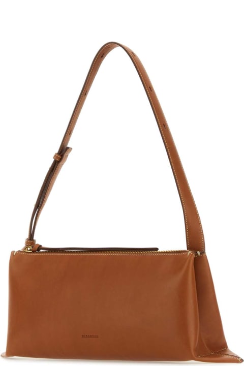 Fashion for Women Jil Sander Light Brown Leather Small Empire Shoulder Bag