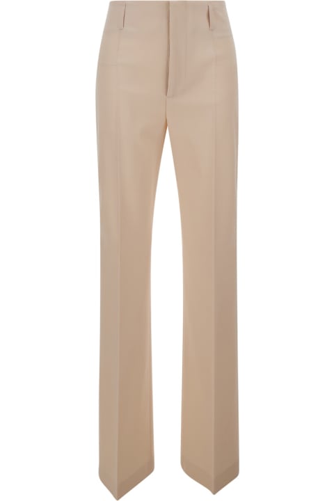 Philosophy di Lorenzo Serafini Pants & Shorts for Women Philosophy di Lorenzo Serafini Ivory White High Waisted Tailored Trousers In Technical Fabric Woman