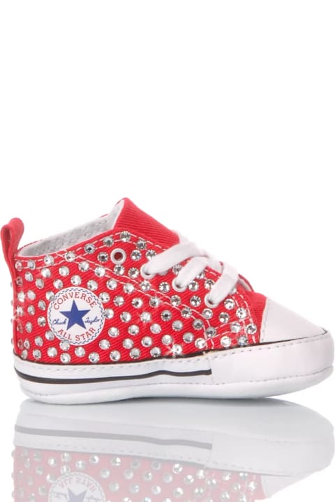 Shoes for Boys Mimanera Converse Infant Swarovski Red Customized Mimanera