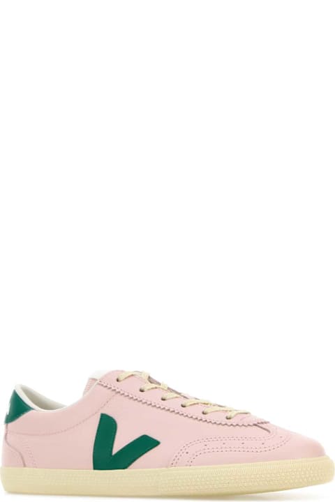 Veja Pink Leather Volley O.t. Sneakers