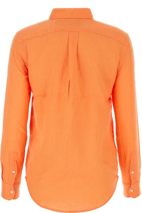 Polo Ralph Lauren Topwear for Women Polo Ralph Lauren Orange Linen Shirt