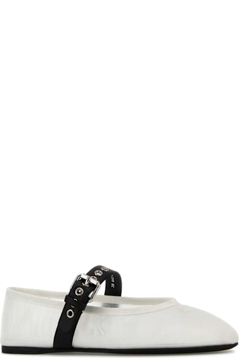 Miu Miu White Mesh Ballerinas
