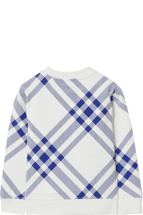 Sweaters & Sweatshirts for Boys Burberry Checked Cotton Sweatshirt