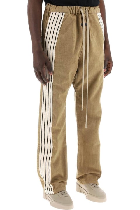Fear of God Pants for Men Fear of God Stripe Detailed Drawstring Jeans
