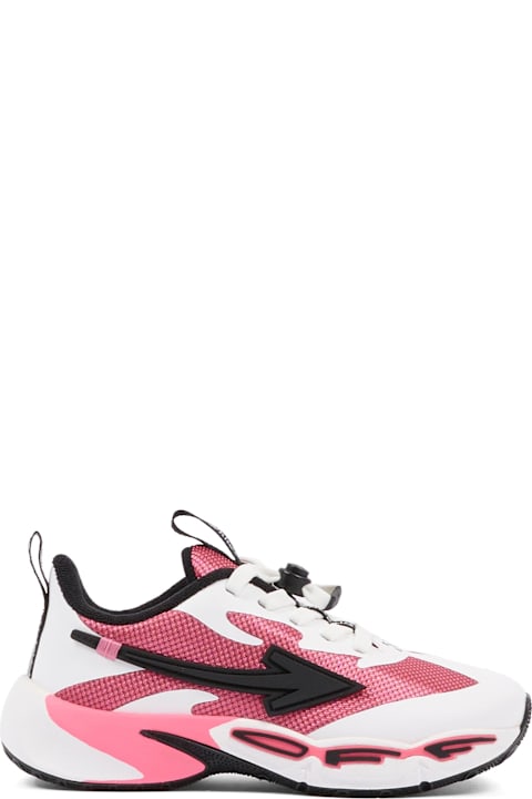 Homeware Off-White Pink Sneakers For Girl With Arrow