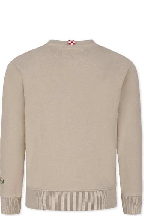 Homeware MC2 Saint Barth Brown Sweatshirt For Boy With Bear