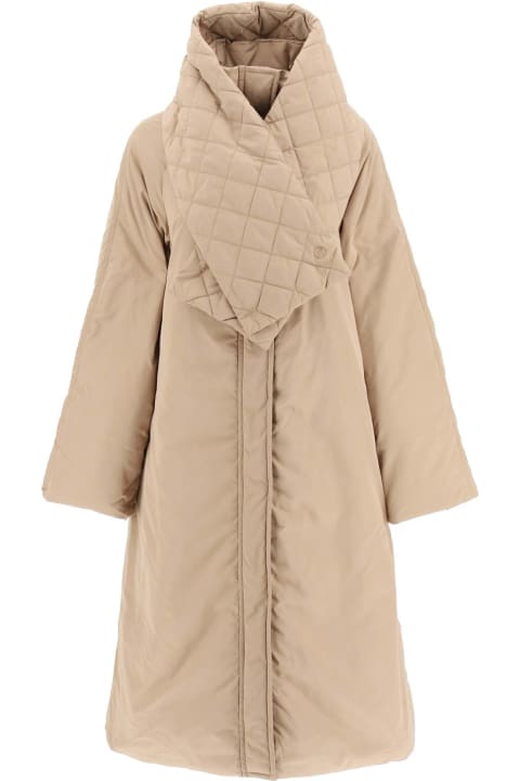 Clara Down Jacket With Quilted Scarf