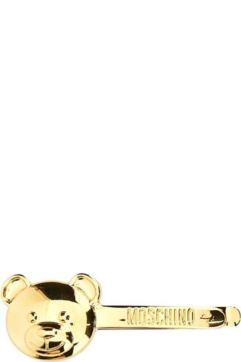 ウィメンズ Moschinoのイヤリング Moschino Teddy Bear Logo Engraved Tie Clip