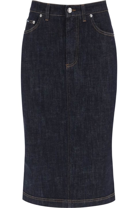 Skirts for Women Dolce & Gabbana Denim Pencil Skirt