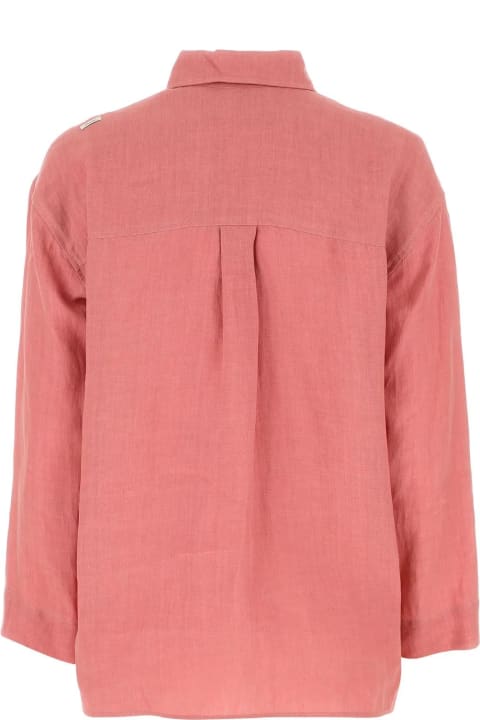 'S Max Mara Clothing for Women 'S Max Mara Dark Pink Linen Canard Shirt