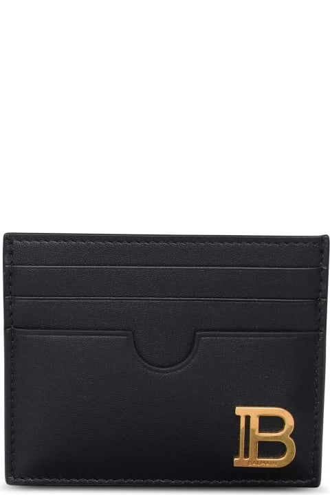 Wallets for Women Balmain Black Leather 'bbuzz' Cardholder