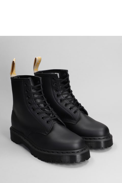 Dr. Martens for Men Dr. Martens 1460 Mono Combat Boots In Black Leather